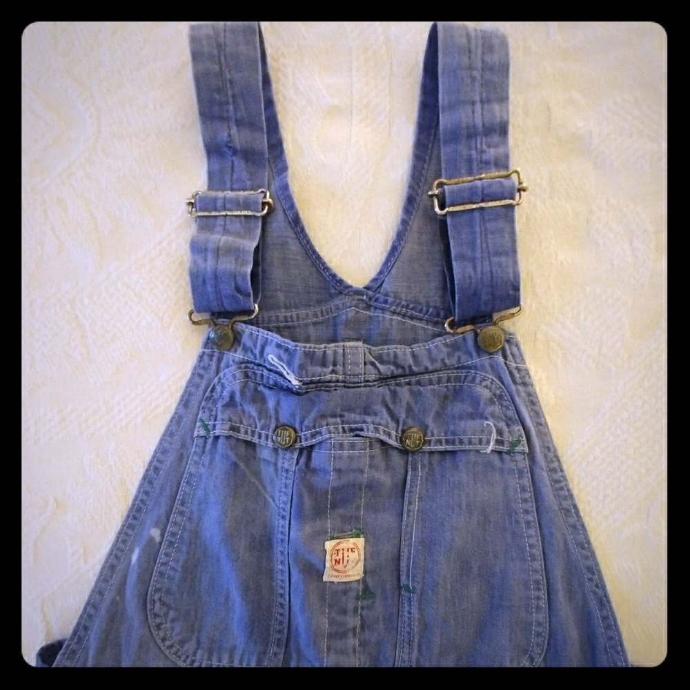 Vintage TUF NUT Riveted Highback Overalls
